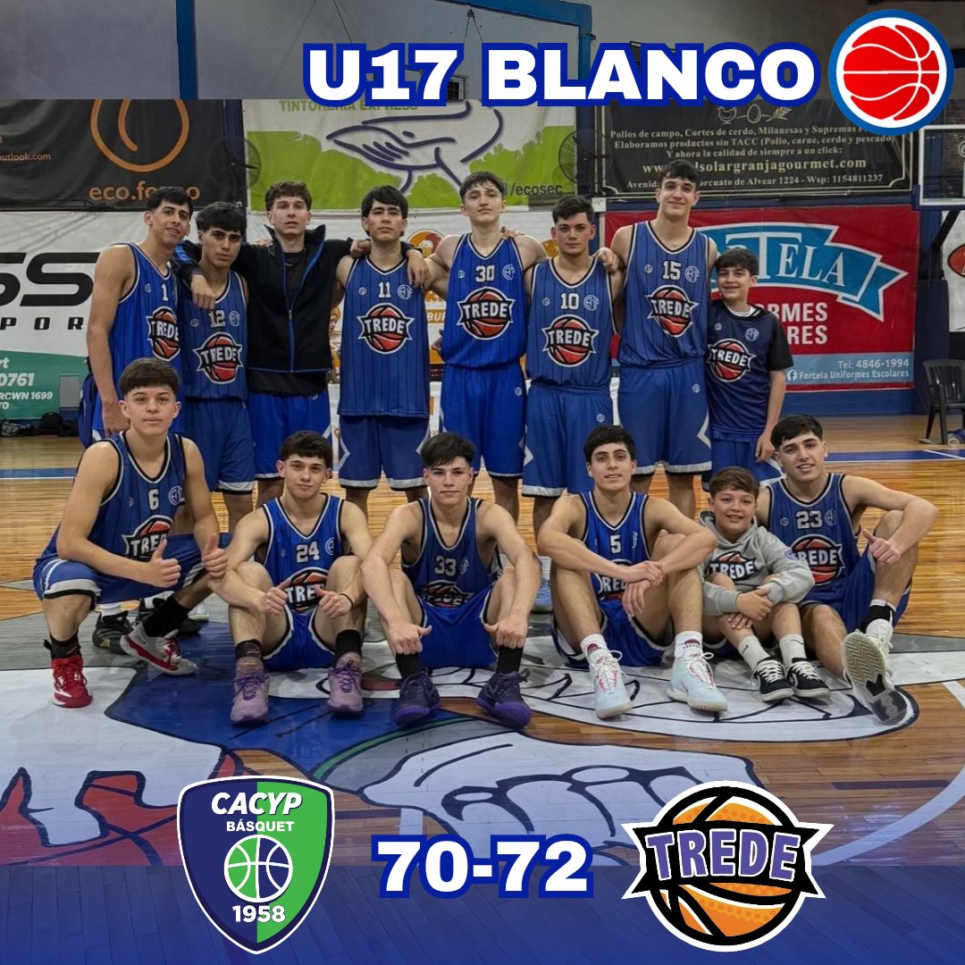 tredebasquetok's tweet photo. 🏀 RESULTADOS
🏆 Interconferencia "A"
CACYP A 🆚️ Trede (Blanco)
⚔️ Fecha 11
U17: 70-72 ✅️
U15: 63-56 ❎️
U13: 66-53 ❎️
U11: 69-62 ❎️
U9: 20-42 ✅️
U21: 81-66 ❎️
¡VAMOS LOS PIBES! 💙🤍🏀
#SomosPasión #SomosFamilia #TredeBasquet #Formativas #ORGULLODEPERTENECER https://t.co/sFtmhVQd8U