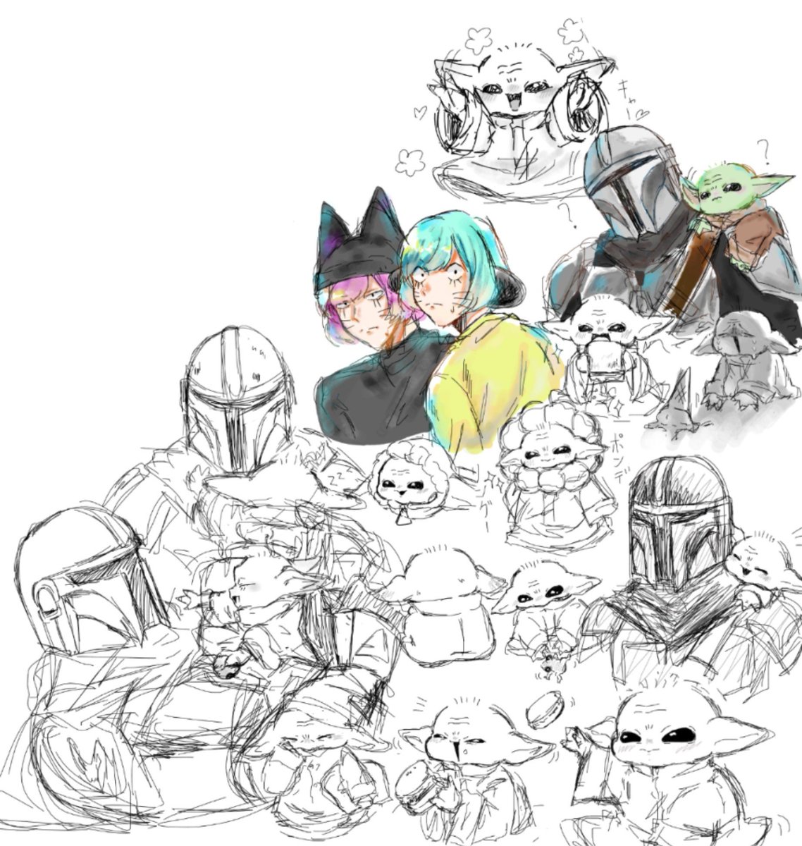 ujybdv's tweet photo. 親子多めの絵チャ https://t.co/lwF0dEDIC5
