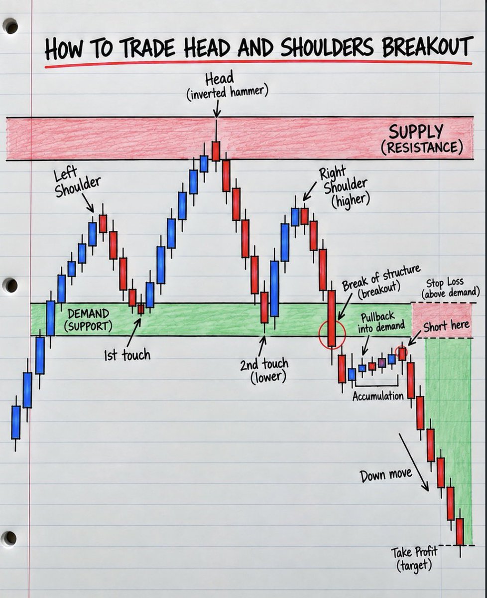 SteveOBrienTips's tweet photo. This one setup has given me more trades than almost any other setup.

Look for the regular or inverted Head &amp; Shoulders pattern.

Ideally, I want to see the shoulder breaking out bullish or bearish in the direction I want to go.

I don't chase the breakout. I wait https://t.co/uJpiQmLRjD