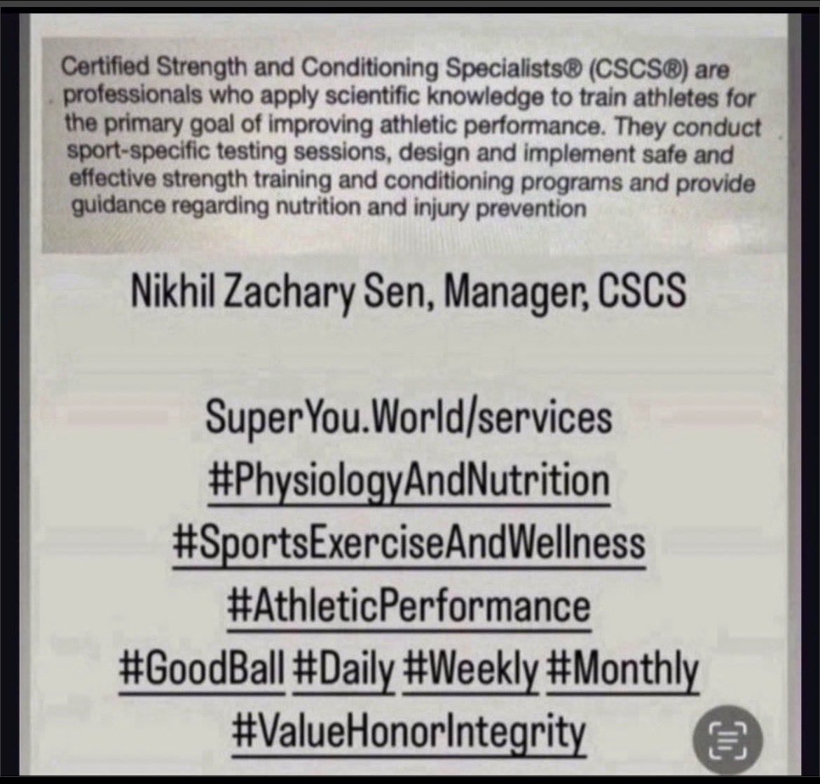NikhilZSen's tweet photo. Great Value Any Situation #AndMore
🏏⚾️🏈🏀⚽️🎾🏓🏊🏻♂️🙌🏼🥋
#AllSportsPerformance
#FamilyToSportsMedicine
#StrengthAndConditioningFitness
#AllIndustriesService #PhysiologyNutritionalHealth #CPT #CSCS #AthleticPerformanceAndCoaching #SportsBusiness #SportMG
https://t.co/y3ObT19OtM https://t.co/7htTc0RDlS