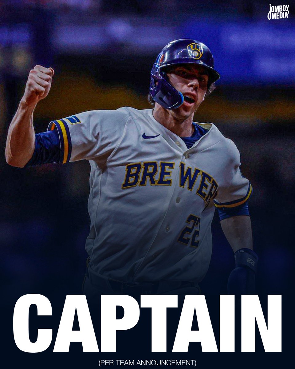 TalkinBaseball_'s tweet photo. Christian Yelich has been named the first captain in Brewers history https://t.co/T9ijabMNaS