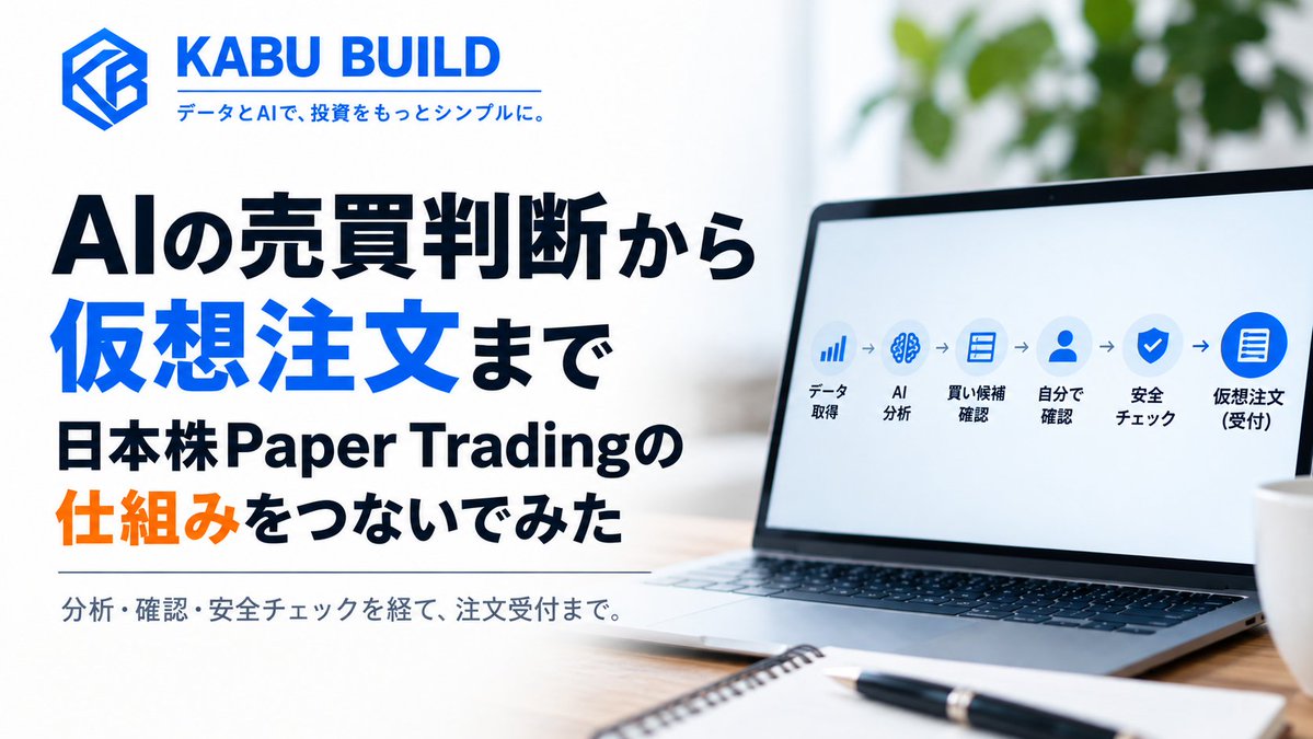 ettyoblog's tweet photo. 日本株の自動売買ツール開発。

今回は
・完成した日足からAIが売買判断
・人間が最終確認
・注文直前に株価・資金・損失上限を再確認
・仮想注文
までを接続しました。
AIが「買い」と判断しただけでは注文しない仕組みにしています。
#日本株 #Python #自動売買 #AI
https://t.co/TEZxYq0GiX https://t.co/IcZLHGhVZo