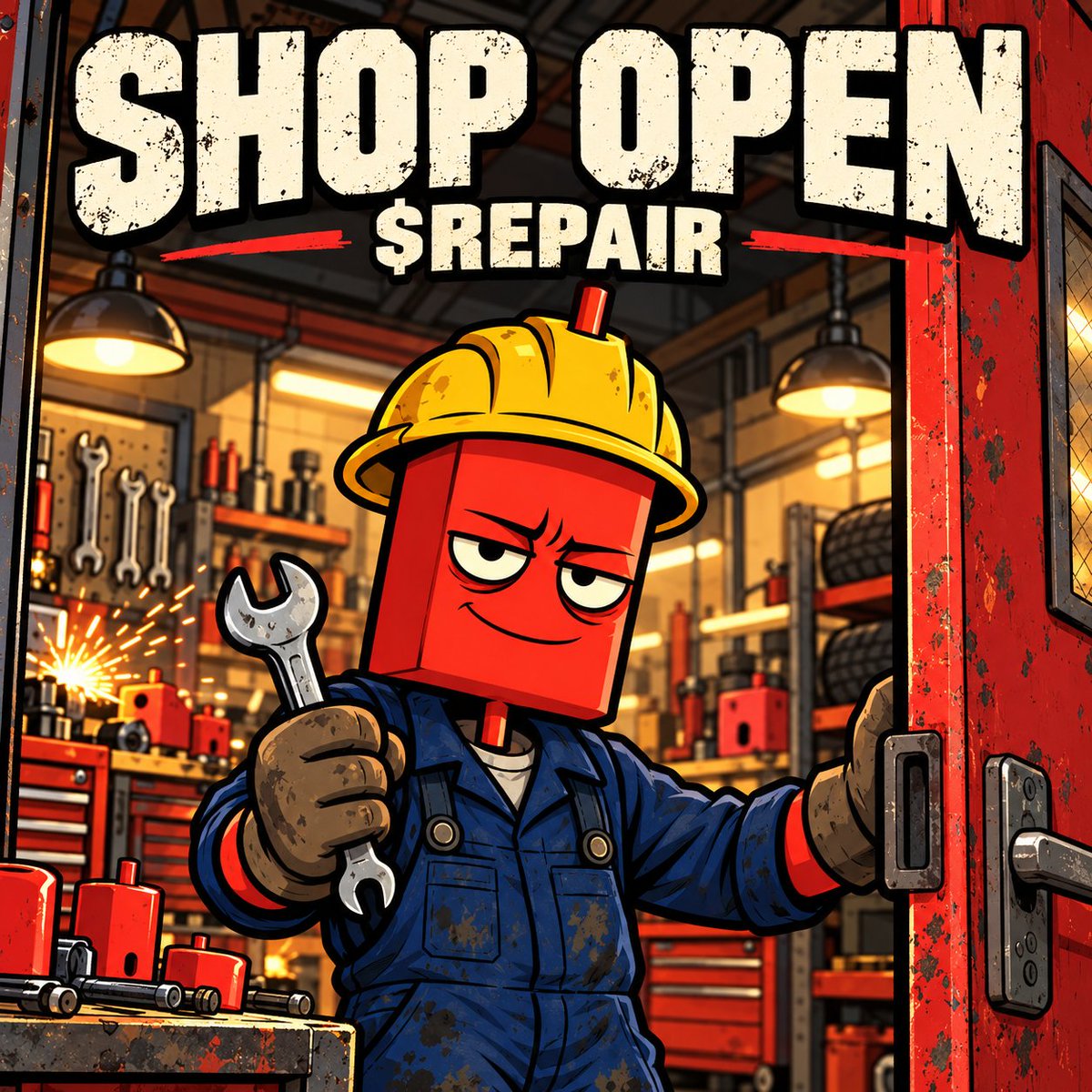 RedCandleShop's tweet photo. The shop is open. 🔧

$REPAIR is live. The mechanic’s back at work — come take a look around.

New official CA: 4vLNdPZSA2WJ8mWyD62TVkVSZFF7KjFwonCwv99pump https://t.co/CZENzIc7n8