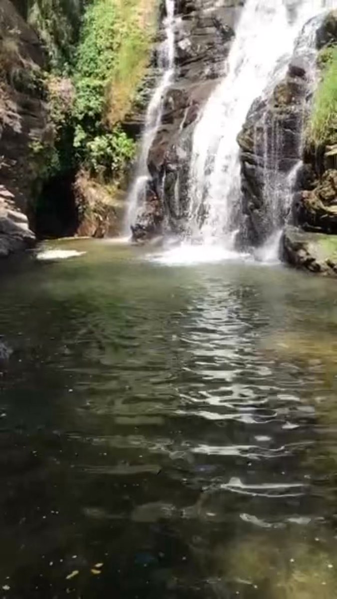 NeryLingeftd's tweet photo. Beautiful waterfall in Sri Lanka, surrounded by clear water, natural rocks, and lush green forest. A peaceful stop on our private island tours, where nature remains calm and quiet. https://t.co/jHiCjkYsLC