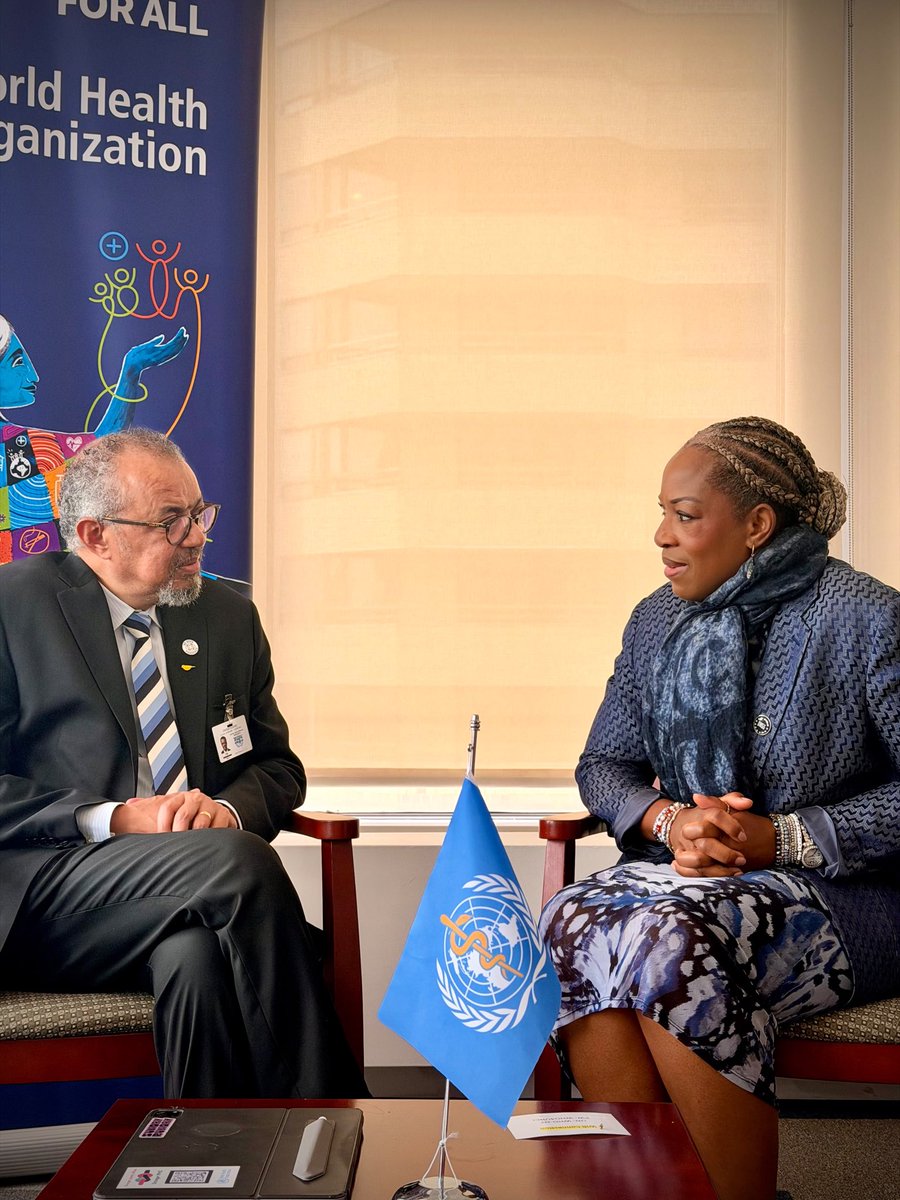 DrTedros's tweet photo. Had a very good meeting with Rose Mutombo, President of Dikembe Mutombo Legacy Foundation. Thanked her for her commitment to help people in Kinshasa with access to health care, through the hospital
her late husband helped build. We also discussed the ongoing #Ebola outbreak in the #DRC.