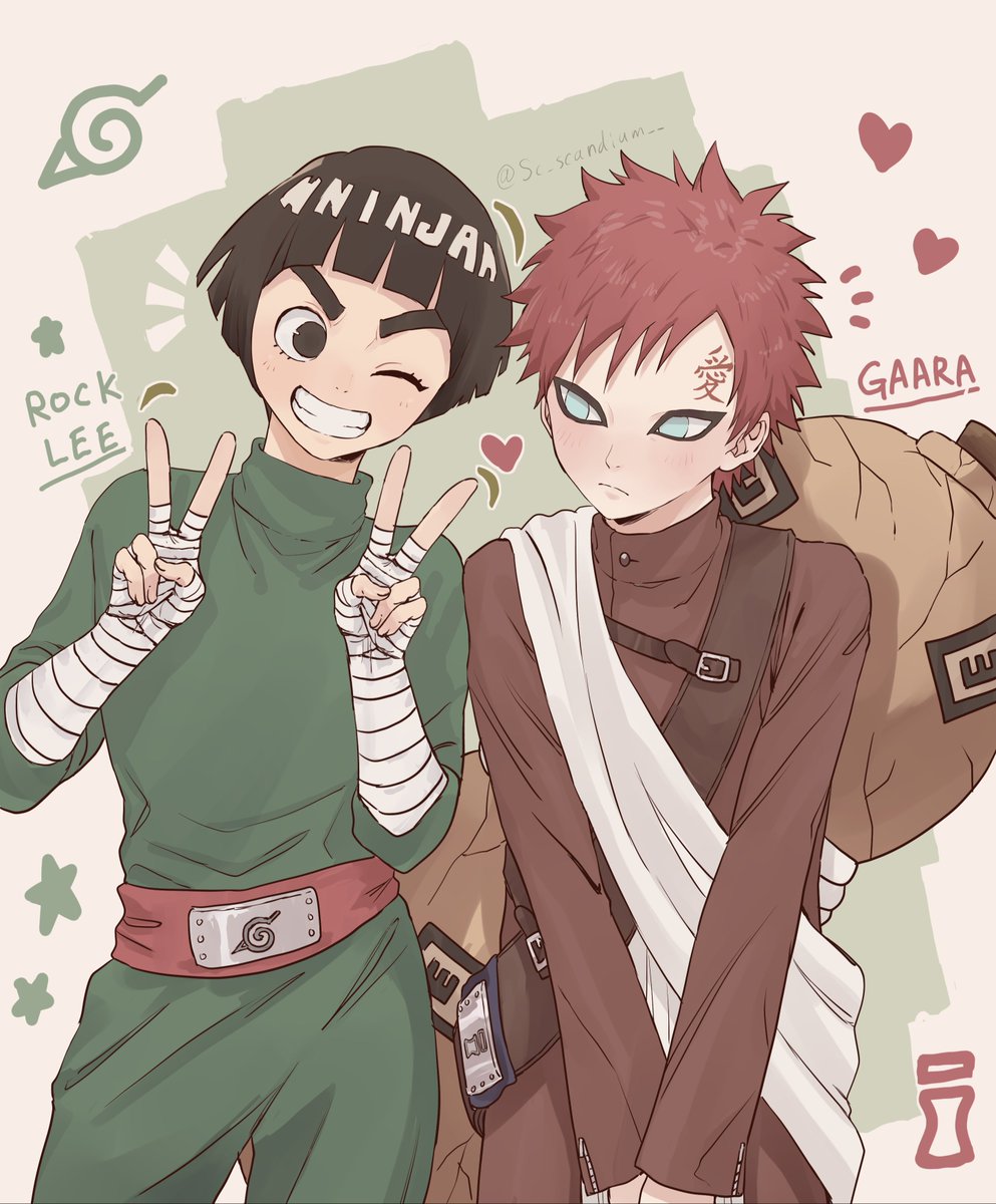 Si_Cw_'s tweet photo. #NARUTO 
ロック・リー＆我愛羅 https://t.co/TI7LsJt3F4