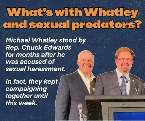 Joemnc60's tweet photo. @NCGOP @WhatleyNC We don’t need someone who protects child predators. https://t.co/0a6i9KzBb5