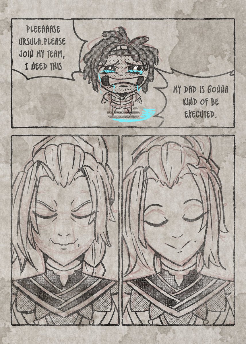 arktoons's tweet photo. How it feels trying to recruit Ursula with her high renown requirement in Cai's route.

#fireemblem #fireemblemfortunesweave https://t.co/A45w5lFbS2