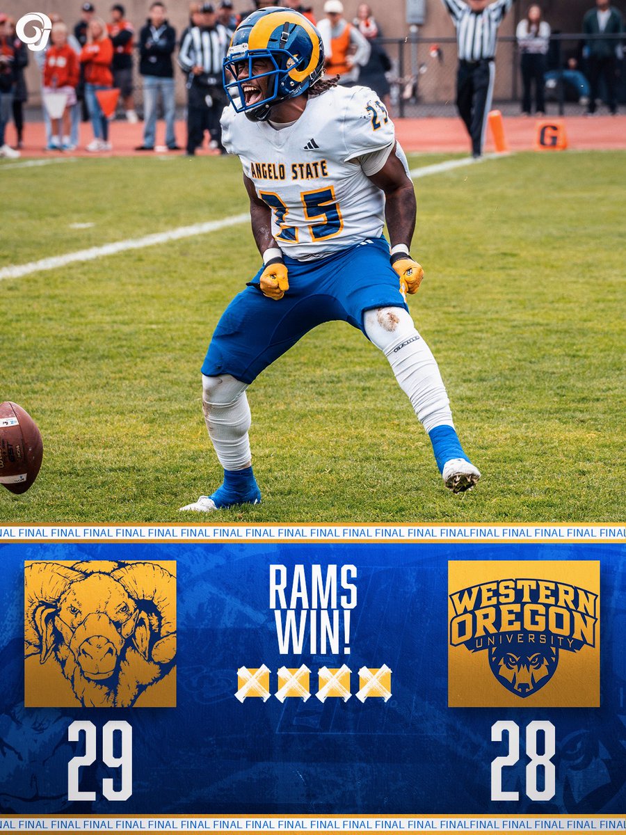 AngeloStateFB's tweet photo. SPOILED THE HOME OPENER | RAMS UPSET THE wolves 👏

#WinTheDay #PullTheRope #WeAreRams https://t.co/cyj55a9G9O