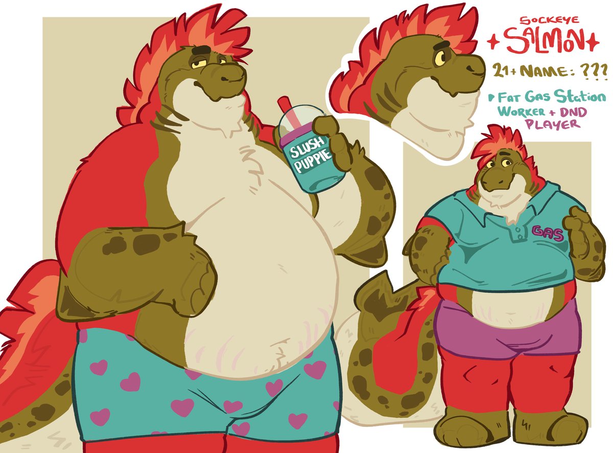 thatfrostyflip's tweet photo. salmon fella to feed yall this fat bear week https://t.co/JDEAQ1pmby
