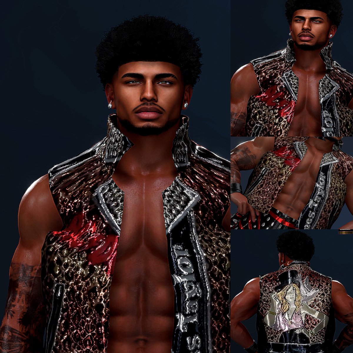 KobeDasher's tweet photo. RAINBOW + VEST (Coping for the belt I got in Kingdom)

#WWE2k26 #HLR # CAW https://t.co/IwpNrrfYyX