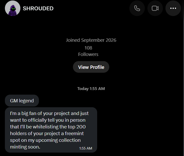 INKghostNFTS's tweet photo. @crypto_czar_eth This is what I'm talking about! Thanks to your dedication, projects are now reaching out themselves to offer exclusive WL to our holders. Thanks again, my friend! @The_SHROUDED https://t.co/ggrVg6yPvr