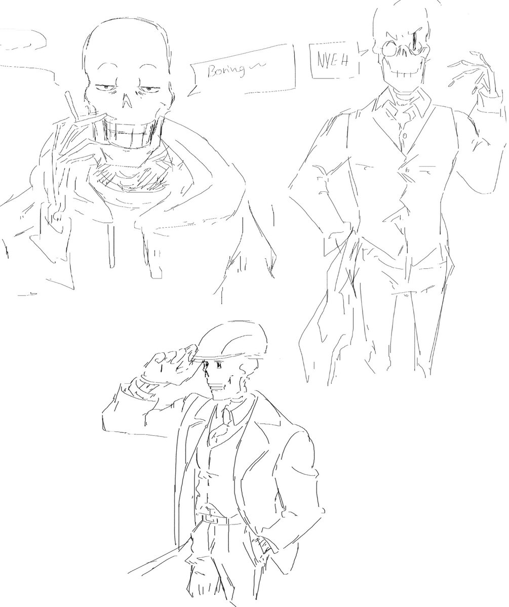 Eateroocn's tweet photo. Skeletons #undertalefanart #underswap #swappapyrus #papyrus #papyrusau #UTMV https://t.co/O5Azfy0kFN