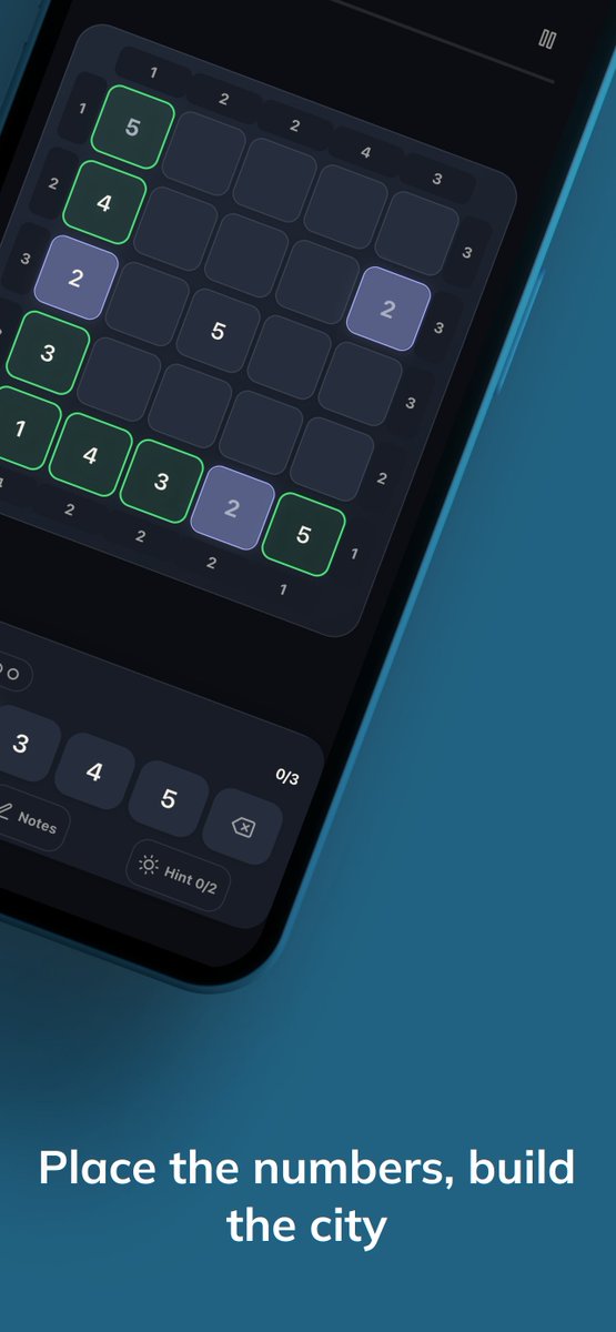 DailySkylineApp's tweet photo. Daily Skyline is a free 5×5 Skyscraper logic puzzle.

Everyone gets the same board each day.
Edge clues = how many rooftops you can see.
A clue of 1 means the nearest building is height 5.

Free on iOS:
https://t.co/EgoAxMvAtv https://t.co/kW3SH0u8vw