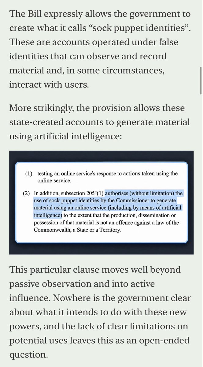 shellenberger's tweet photo. The censorship industrial complex is going on the offensive. New legislation being field tested in Australia would give the government the power to run AI bot networks/sock puppets, apparently to secretly influence &amp; manipulate online debates. Creepy af. H/t @NAffects @MikeNayna https://t.co/qTdHizi82q