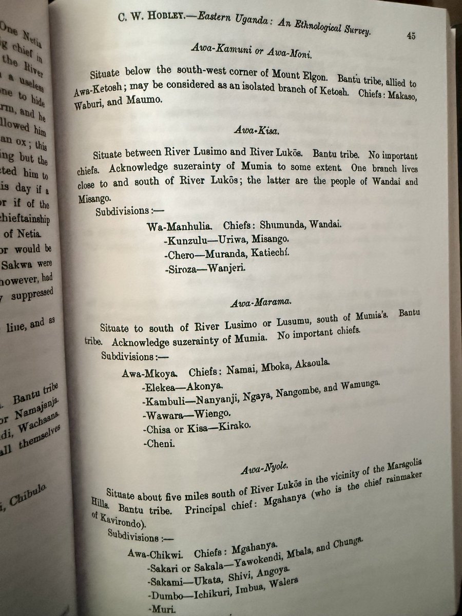 HAGONOFRANK's tweet photo. @waluwande Resting on my shelf is a striking artifact of the colonial archive: C. W. Hobleyโs personal accounts of early 20th-century #EasternUganda, detailing lived worlds, traditions & languages of inhabitants. The Banyore are called Awa-Nyole, Luo also called โNifeโ. https://t.co/wuUuAtPdv8