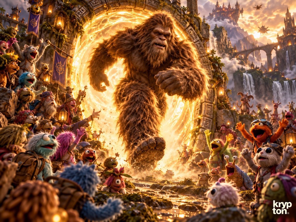 krypton_17's tweet photo. Latest creation. Time traveling Bigfoot from the year 1984 visits the world of modern day muppets  @jjabrams https://t.co/AL7ESDvJJJ