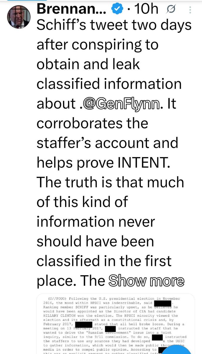 WizardryProgram's tweet photo. @DeepLeaksHQ @realDonaldTrump @VP
@DNIPulte
@FBIDirectorKash when will @JohnBrennan be arrested & #PerpWalked during a pre-dawn raid?
Asking for the #Majority of American #Citizens ... https://t.co/72wMpdYnex