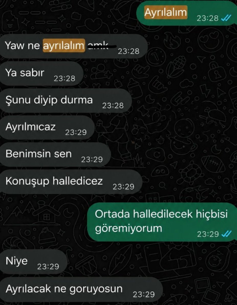 brgailesi's tweet photo. Ayrılalım dediğimde izin vermicek kadınla https://t.co/cvii2AHCzA