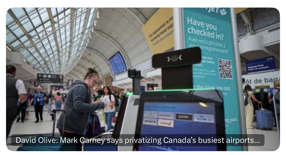 toronto_morning's tweet photo. David Olive: Mark Carney says privatizing Canada’s busiest airports will lower costs for consumers. Evidence shows the opposite
🍁 torontomorning 🍁
“Link to full article in the 1st comment”
👇 https://t.co/OZ3Ixg31VK