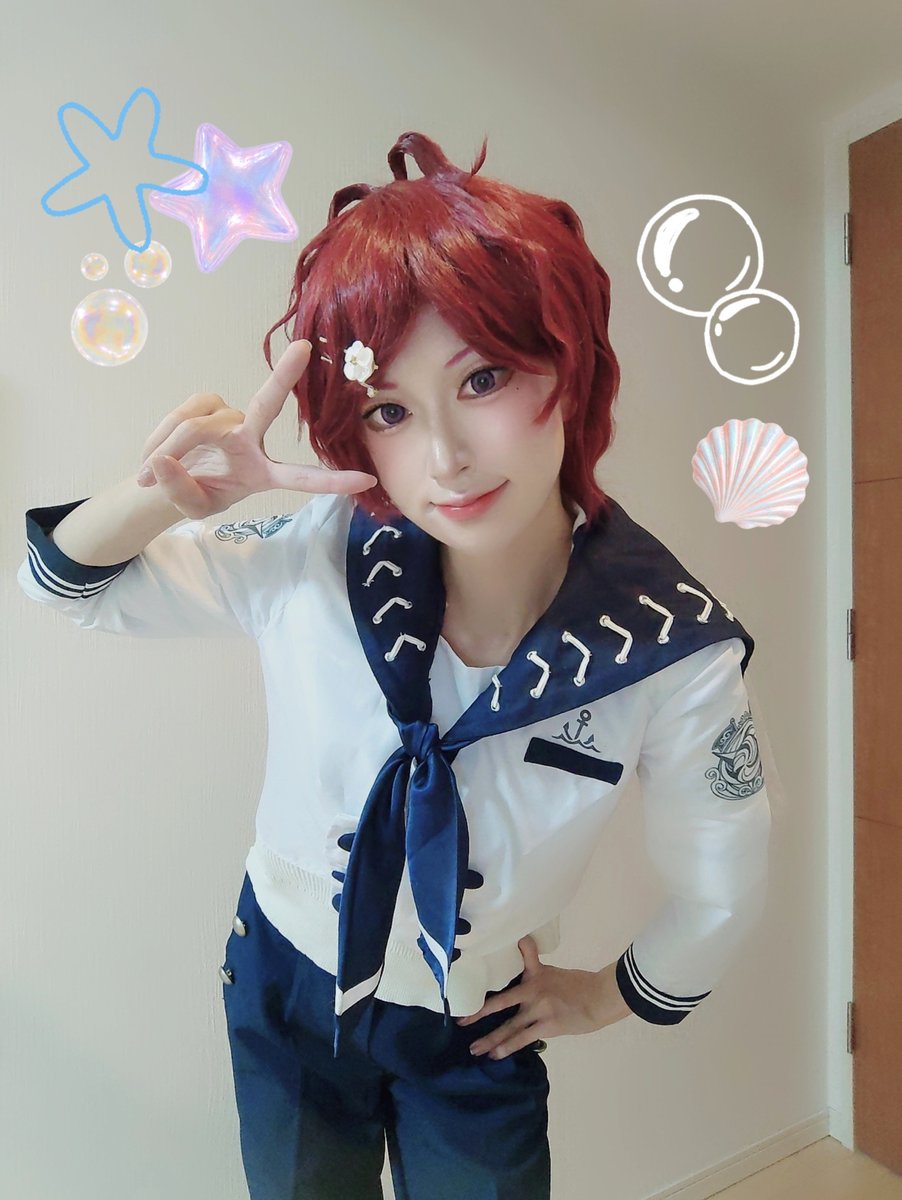 yume_mochi1112's tweet photo. 【 mhyk￤ cos ￤Chloe 】⚓️

サマコレ衣装で宅コスしてました✨️
 
#まほやく_cos https://t.co/wIEpa9xJoc