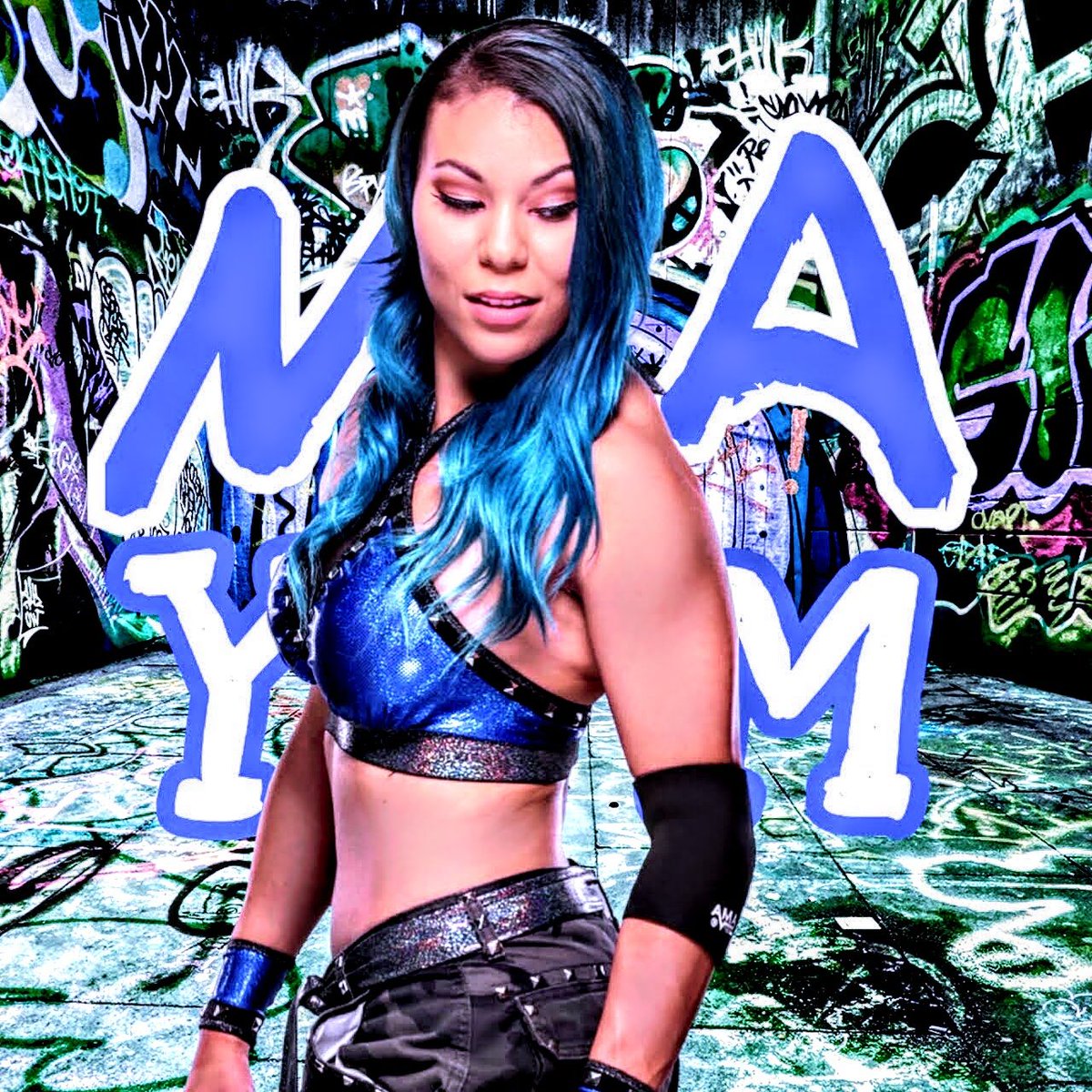 darrylford051's tweet photo. Remastered version of my Mia Yim (Michin) graphic design I did in back in May 2019, during her run in WWE NXT Black &amp; Gold, when she was and still is "The H.B.I.C" #WWE #MiaYim #Michin #GraphicDesign #NXT #WWEArt https://t.co/5U1PJKQDKf