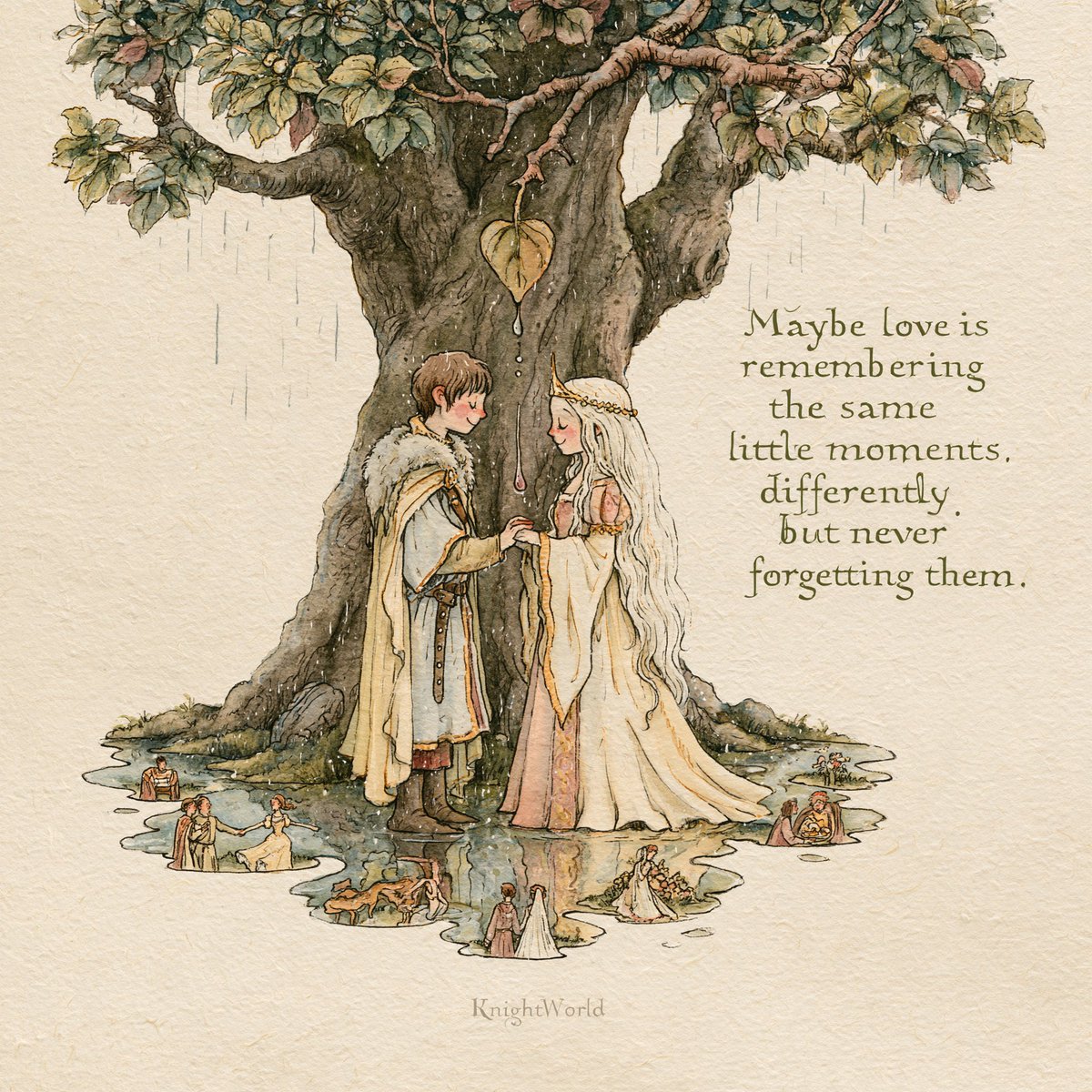 KnightWorld's tweet photo. "Maybe love is remembering the same little moments differently, but never forgetting them." https://t.co/6WrQR3lQHP