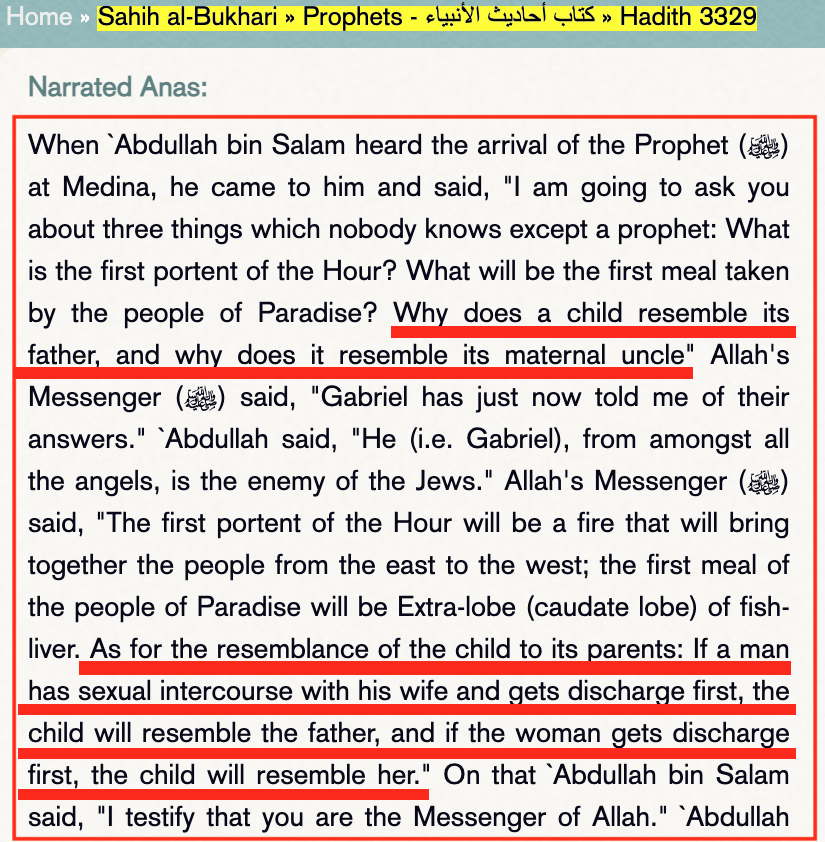 provingislam's tweet photo. A rabbi tested the Prophet ﷺ with a number of questions. When the Prophet ﷺ passed, he converted to Islam. What sources was he relying on? 🧵  

One question he asked is how a child resembles its parent. The Prophet's ﷺ answer is similar to what we find in the Talmud... https://t.co/l0YjOn8Ol6