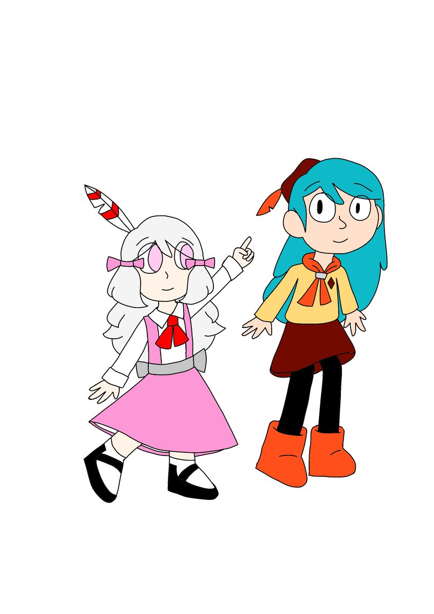 CorrianPioneer's tweet photo. "Amber, what's wrong?
Oh? You want to touch the feather on my Scout beret?
Sure!
Aww! You are adorable! Huh? So you are Emily's best friend. I don't really meet that many kids younger than me in Trolberg. She's really lucky having you"
#HildaNetflix #Hilda
#hildatheseries
#oc https://t.co/v0wOCnOv1Y