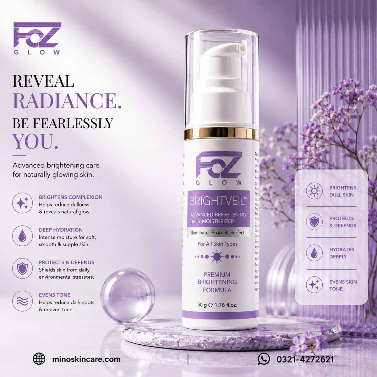 AzaleeOsthloi's tweet photo. Your glow deserves an intentional formula. Meet FOZ BrightVeil—an advanced brightening cream for daily hydration, nourishment, and a radiant-looking complexion, powered by Alpha Arbutin, Kojic Acid Dipalmitate, Vitamin C, Niacinamide, and https://t.co/xpX2Jg0BRl