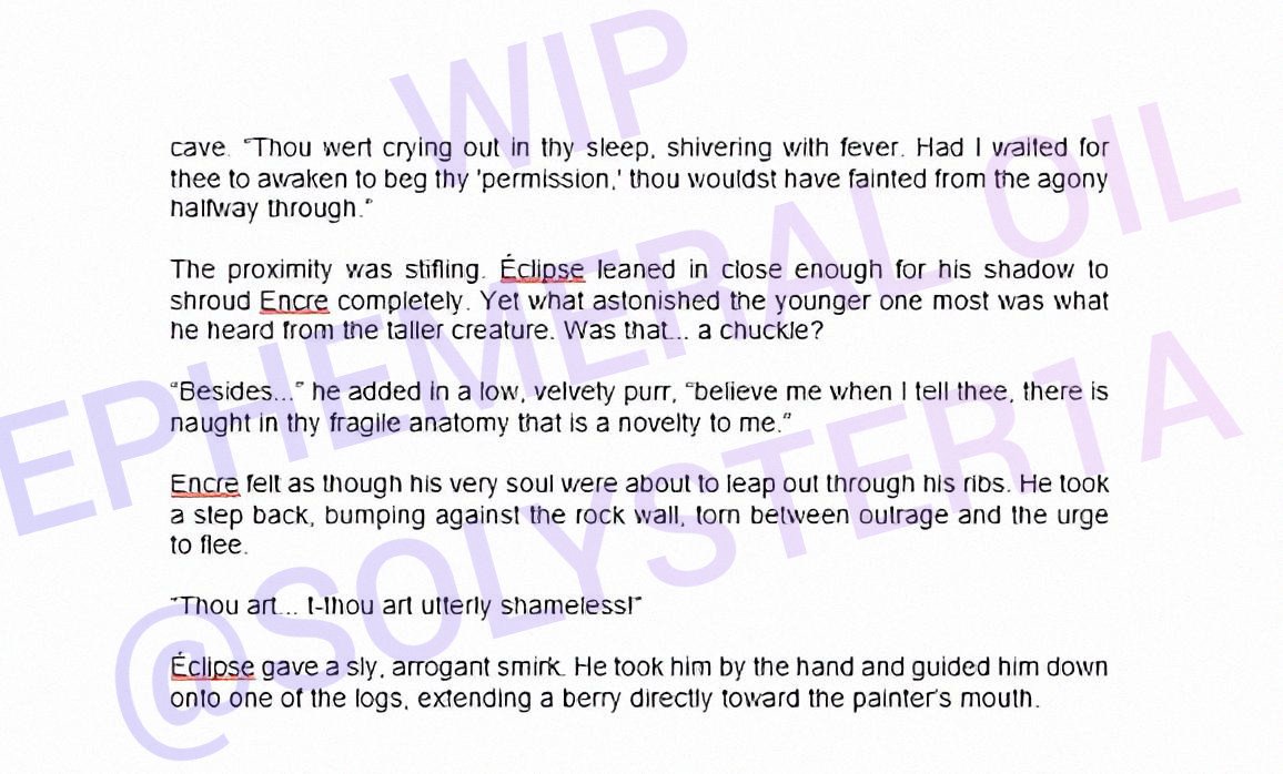 Solyster1a's tweet photo. A quick sneak peek of Chapter 2 of Ephemeral Oil! I’m finally writing it, I’m so excited!! (⸝⸝ᵕᴗᵕ⸝⸝)✨ (⑅ôᴗô⑅)
#Fallacy #Encre #Fallencre #Vampireverse #utmv #undertale #au #fanfic #errorink https://t.co/a1kKo7VluR