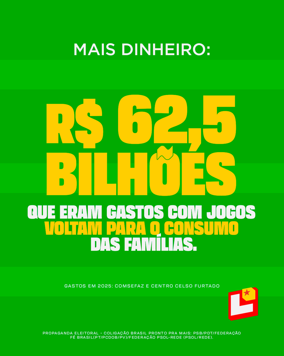 LulaOficial's tweet photo. O que o Brasil ganha com o fim das bets? https://t.co/k3ogNyQQyj