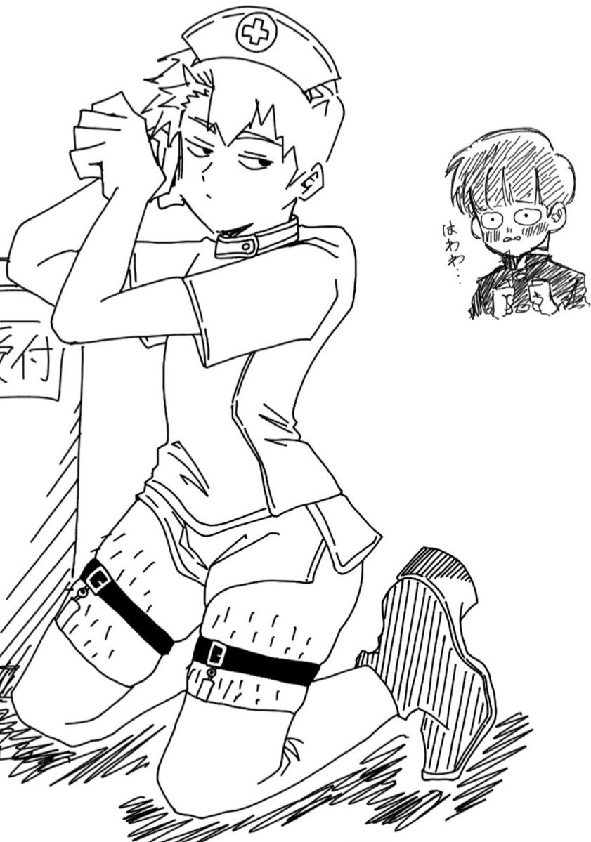 ennkoba's tweet photo. 友人と！
だいぶ前の絵チャのナース隆 https://t.co/KJNLdrl8MJ
