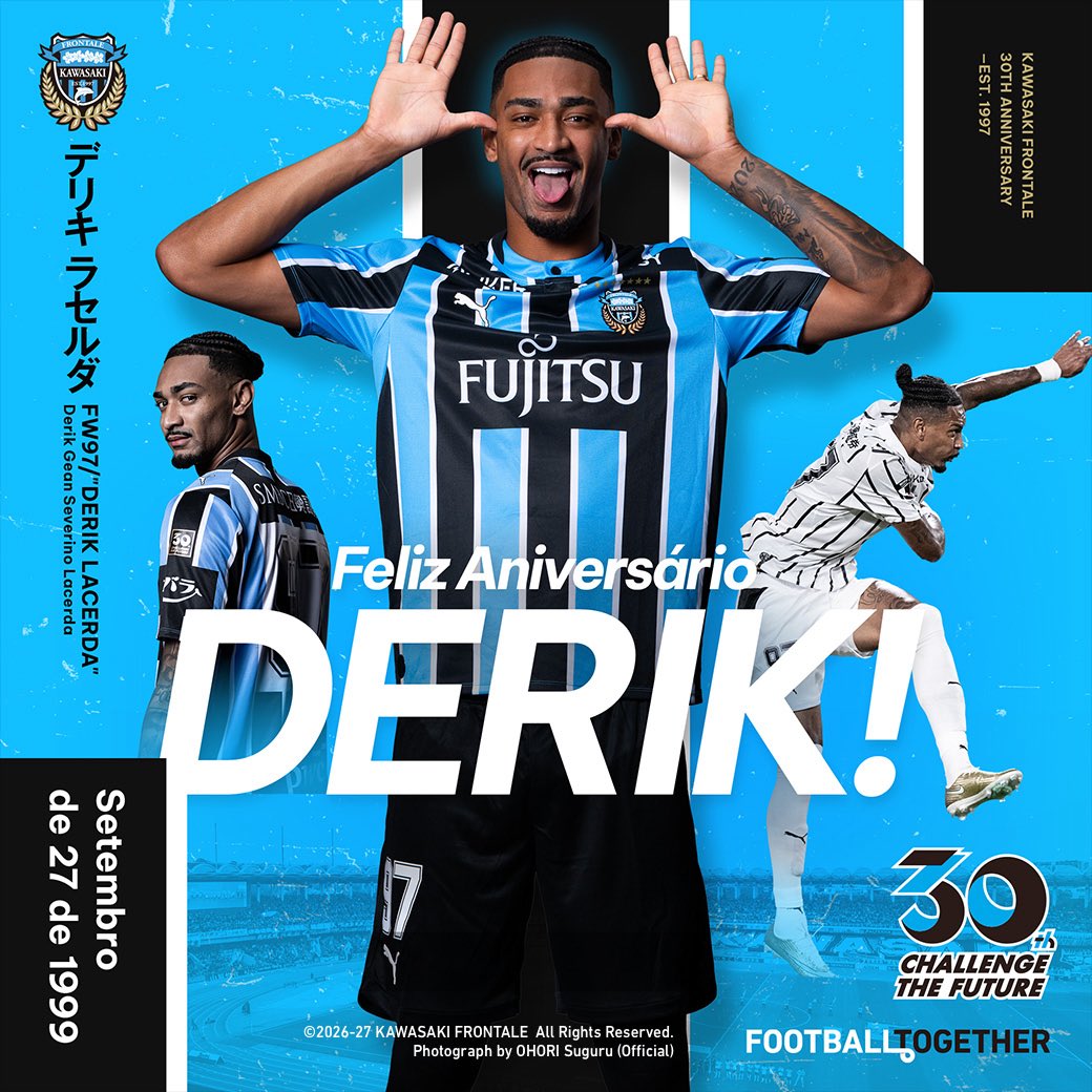 frontale_staff's tweet photo. 本日、9月27日は #デリキラセルダ 選手の誕生日です。
Happy Birthday! デリキ!

【広報】#frontale https://t.co/RRQxZ1RUqS