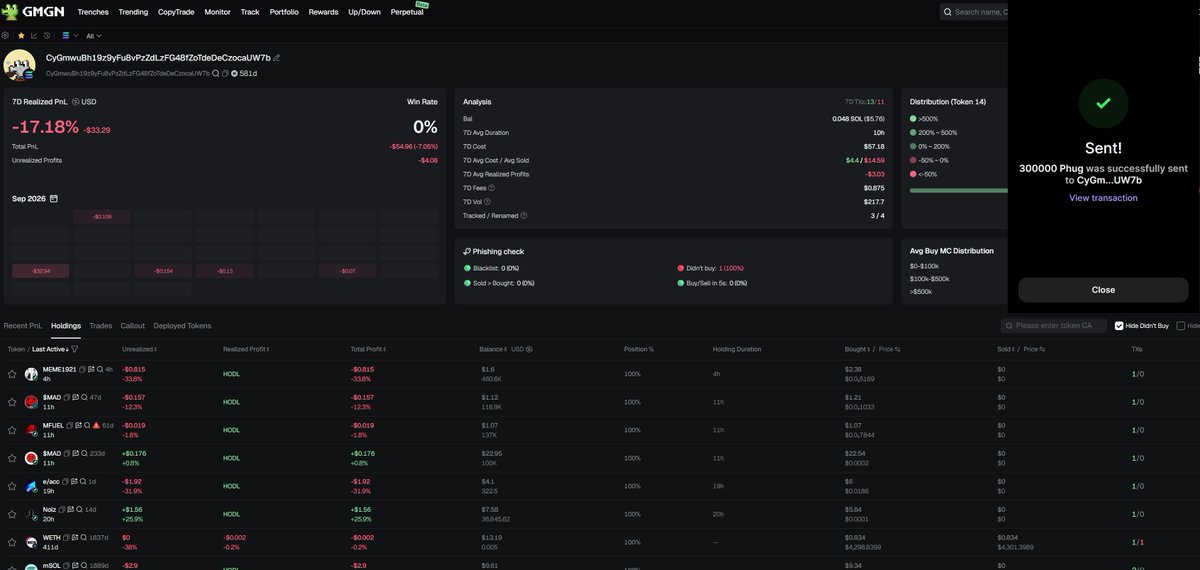 PhugXMR's tweet photo. 3rd $PHUG airdrop just dropped 
Congrats on getting solana:98kfF7rmsg1QDUEoCqNE7g7M1FdrTt92TEp2CLzypump

300k tokens and was not eligible for the 500k tokens requirement due to not being an OG holder 🐾 https://t.co/3ayGS4MBGK