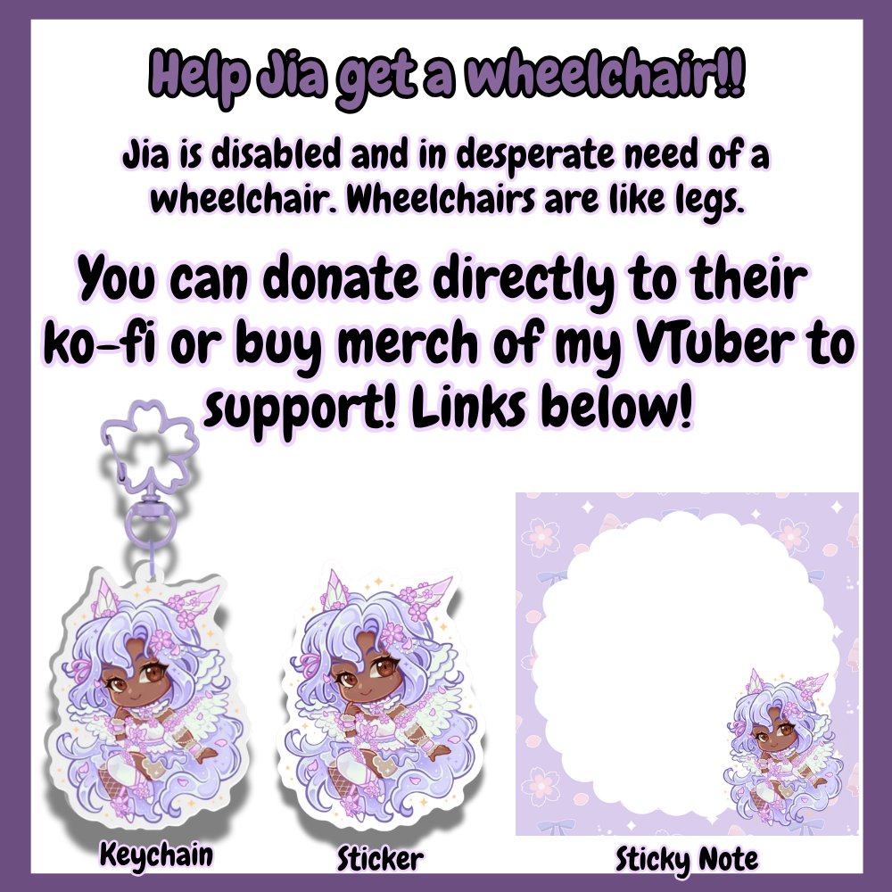 BibiBlossoms's tweet photo. My close friend Jia is in desperate need of a wheelchair so they can safely navigate the outside! We're currently at around 51% of the goal!

Please share this post &amp; donate or buy merch if you're able to below! Every share matters!

Links below! https://t.co/LwzYzaZMcY