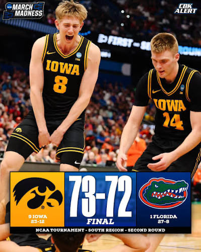 SpotTheBall0's tweet photo. Iowa magic is so real. 

Elite 8 Cinderella run in basketball 

90 yard touchdown drive to beat Michigan as time expires. https://t.co/oUw5HZbhgN