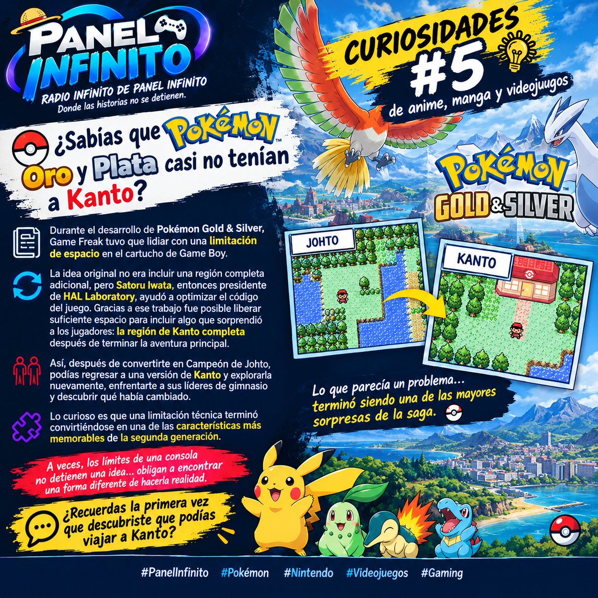 AlxLo03's tweet photo. 📡 PANEL INFINITO — CURIOSIDAD #5

🎮 ¿Sabías que Pokémon Oro y Plata casi no tenían a Kanto?

#PanelInfinito #Pokemon #Nintendo #Videojuegos #Gaming https://t.co/qSxY14LSb7