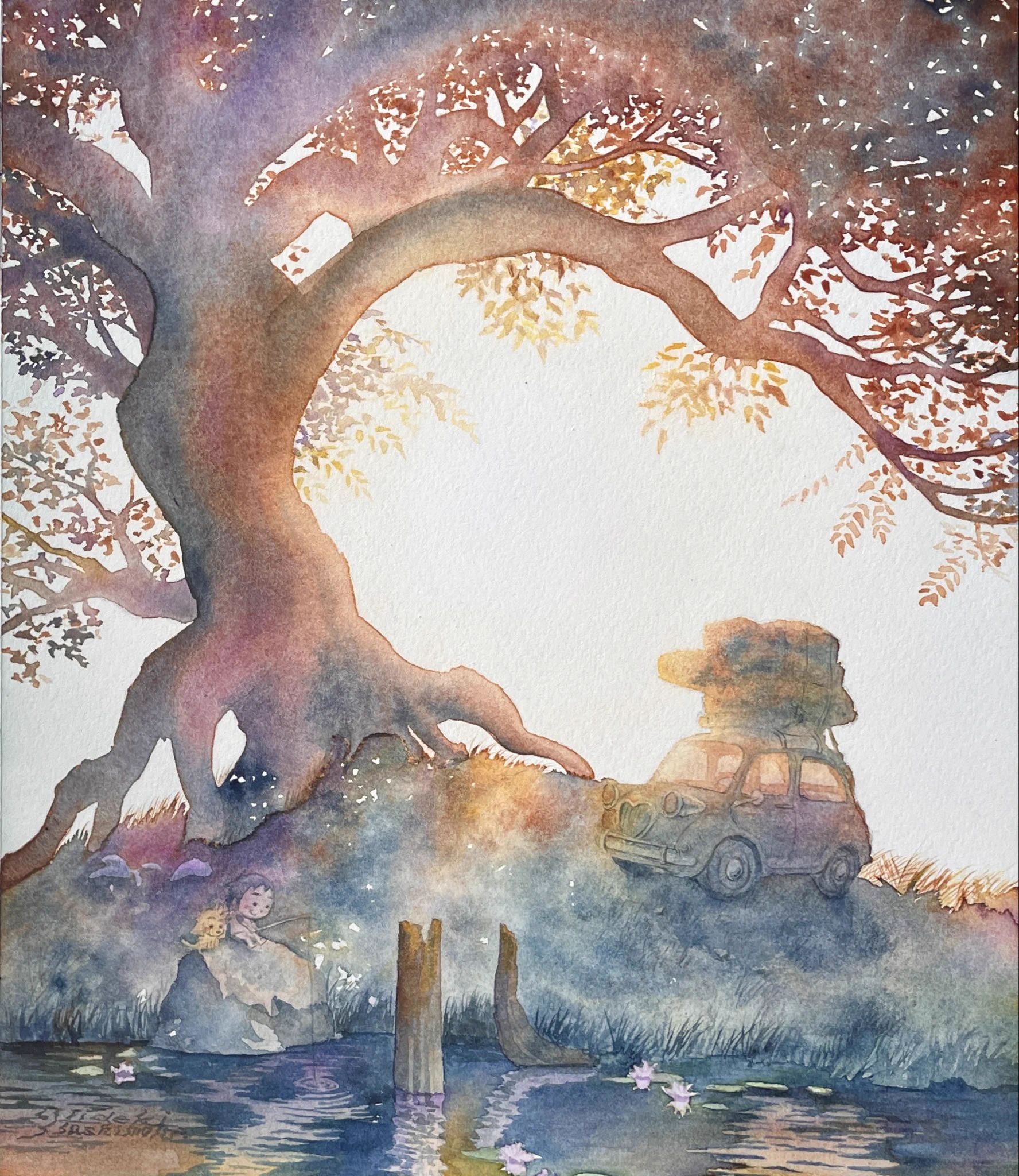 水彩画　きらめく季節　10号 橋本秀樹 Hideki Hashimoto on X: 