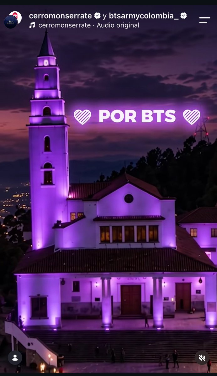 btsarmycol_'s tweet photo. 💜 ¡MONSERRATE SE VISTE DE MORADO POR BTS! 💜

Estamos muy felices de que el Cerro de Monserrate se haya unido a #BogotáRecibeABTS y sea parte de esta bienvenida que Bogotá prepara para BTS. 🇨🇴💜🇰🇷

En esta colaboración, Monserrate compartió:

“Bogotá le da la bienvenida a BTS como Huéspedes de Honor, y desde lo más alto, el cerro de Monserrate se viste de morado para celebrar este momento histórico.

Un homenaje que resalta el encuentro entre culturas y la llegada de miles de visitantes a nuestra ciudad.”

💜 Gracias por sumarse a este momento histórico y por vestir a Bogotá de morado.

🔗 https://t.co/SO8BpbPMvo

#BogotáRecibeABTS #MonserrateEnMorado #BTS #ARMYColombia #Boragota