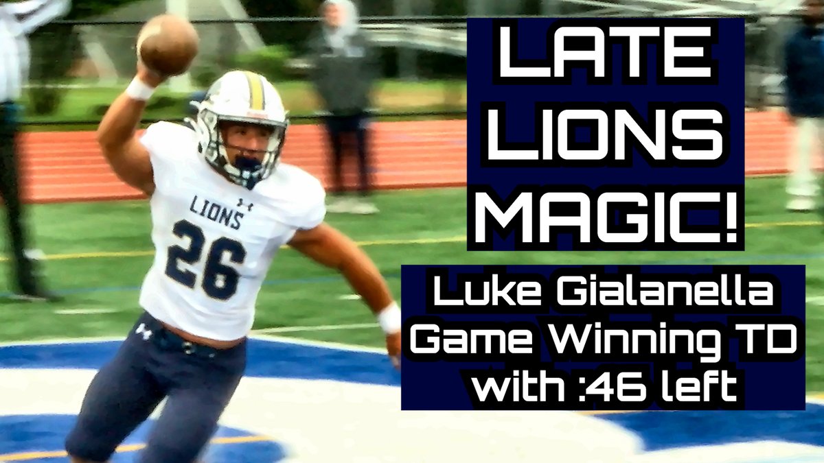 JSZ_Sports's tweet photo. The win probability meter was pretty low for Pope John with only 66 seconds left in the game but two turnovers and a touchdown run gave the Lions an improbable but well earned victory.

Watch the late drama of the Lions 9-6 win at Seton Hall Prep now at https://t.co/QLLtmERt85 https://t.co/g0VXr8qdnm