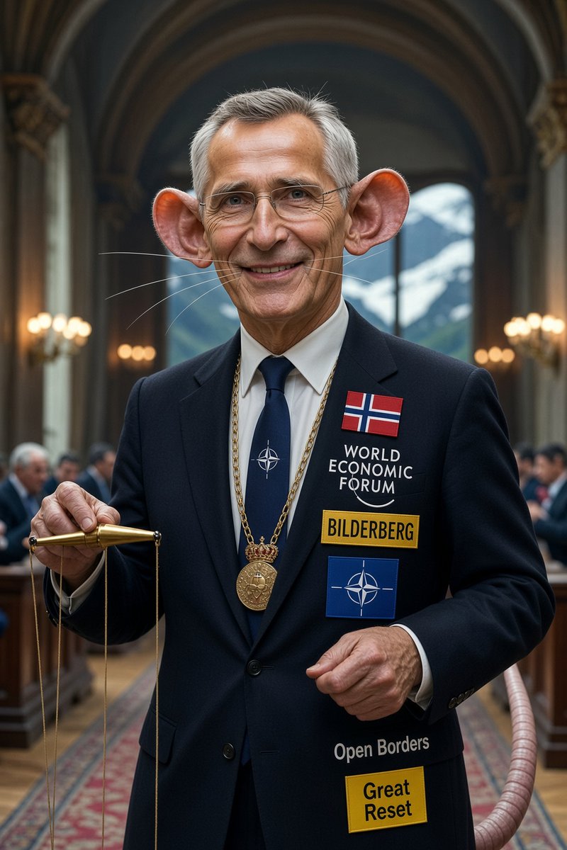 hjernevakta's tweet photo. Jens Stoltenberg.
NATO. Bilderberg. Det samme kretsløpet.
Ingen stemte frem Bilderberg.
Ingen stemte frem WEF.
Ingen ba dem styre noe som helst.
Likevel sitter statsledere, banker og utvalgt presse bak stengte dører
og kommer hjem med setningen: «Vi må.»
Sier du dette rett ut, er du konspirasjonsteoretiker.
Sier de det samme med fine ord, er det internasjonalt samarbeid.
Samme makt.
Ulik merkelapp.
Europa endres bak folkets rygg.
Så får de som spør høre at de er problemet – fordi de vil vite hvem som satt i rommet.
Sannheten er ikke en følelse.
1.  Uvalgte eliter koordinerer.
2.  Folket ba aldri om det.
3.  Å si det er ikke galskap.
Minefeltet ble ikke lagt av dem som ser det.
Det ble lagt av dem som taper når det sies høyt.
#Bilderberg #WEF #Davos #Stoltenberg #Demokrati #Mandat #Europa #Sannhet #Innsyn #Makt