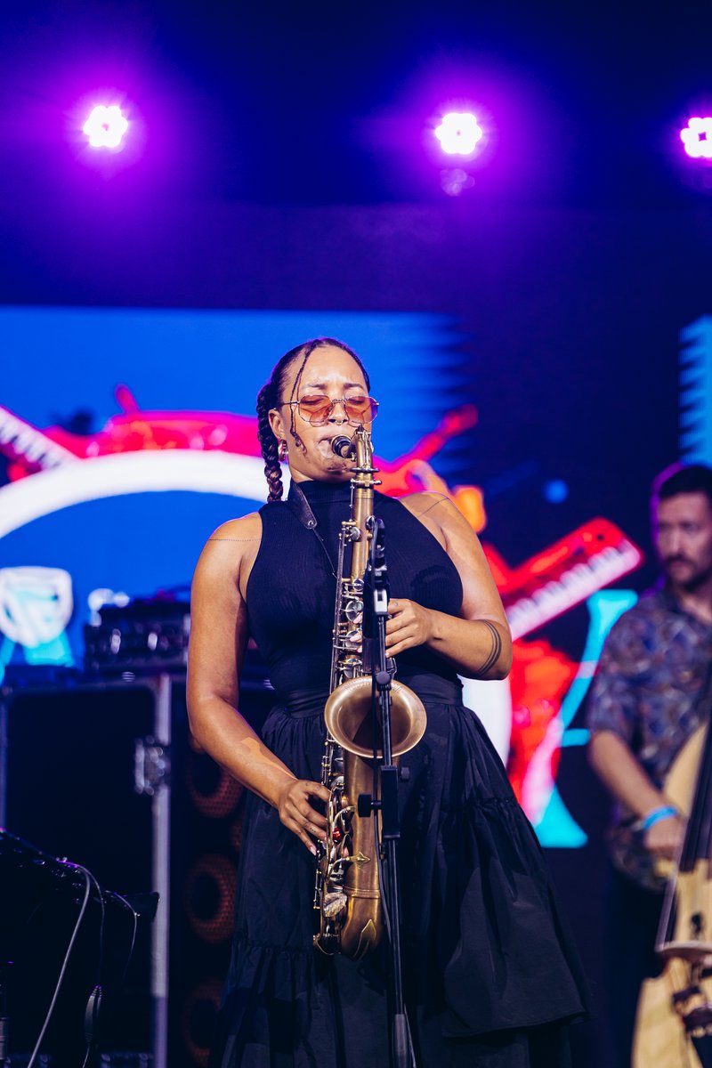 JoyOfJazz's tweet photo. NUBYA GARCIA is ready to ignite the stage with fearless creativity, infectious grooves and modern jazz at its finest. Be part of it, get your tickets now at Ticketmaster. #JazzReignited #SBJOJ2026 #TakeMeThere https://t.co/O2SRbcY84O