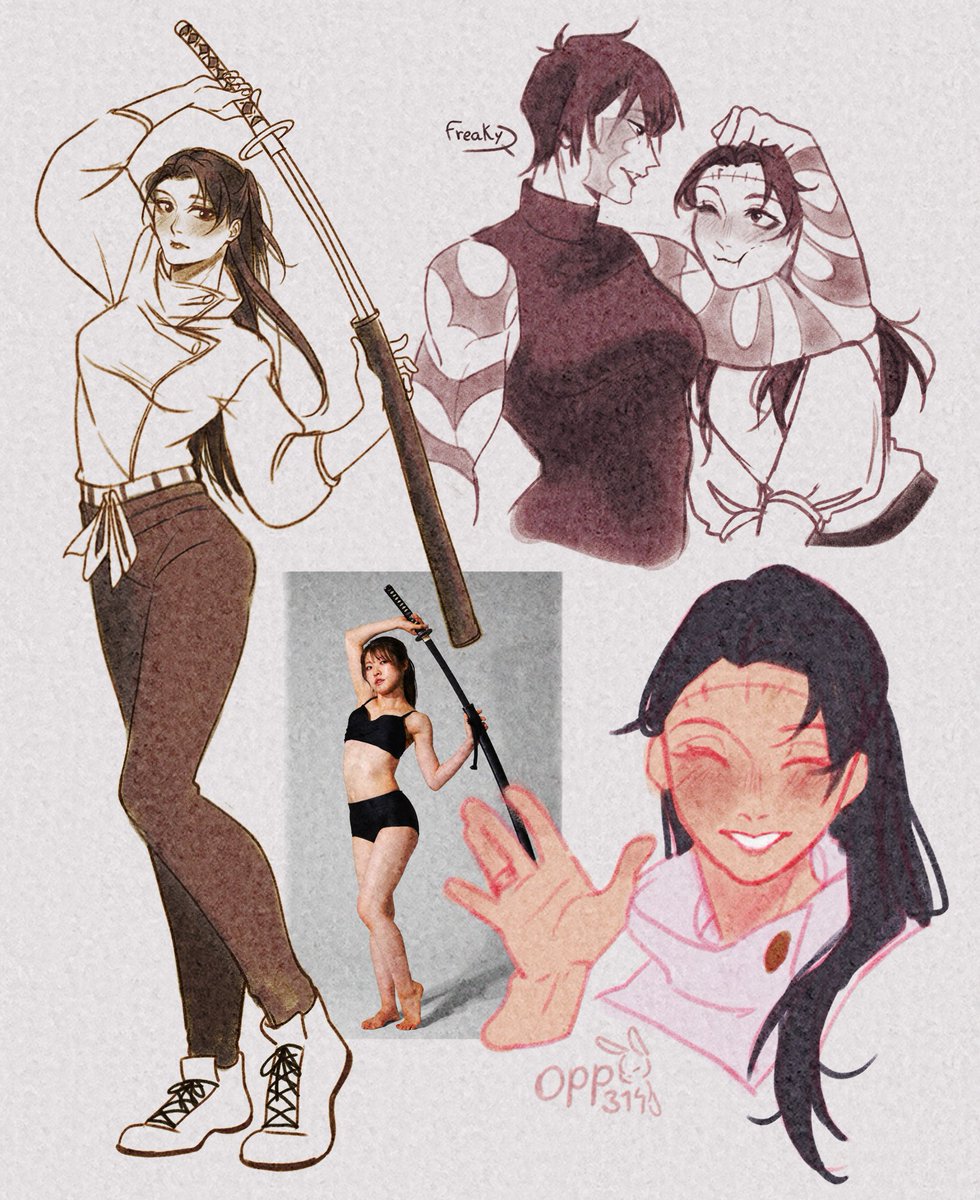 Opp_314's tweet photo. Fem Yuta doodles. 
Regardless of gender, they still have that puppy-like personality to me 😊😊😊 https://t.co/dbkTqMLj2u