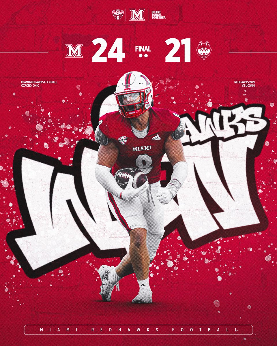 MiamiOHFootball's tweet photo. HARD. FOUGHT. DUB. 

#RiseUpRedHawks | 🎓🏆 https://t.co/xSr1dnm5PC
