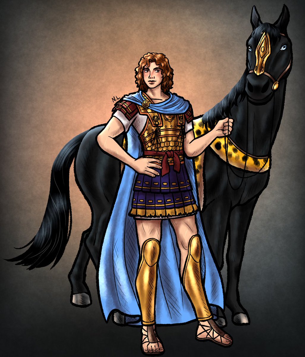 NatTheJar's tweet photo. While not Egyptian, he was technically a pharaoh for the last 9 years of his life, and I unexpectedly gained an interest in him the last few days.
Alexander the Great, I took a stab at my own design for him in the same general approach as when I design my pharaohs. https://t.co/YlGT5CrFmO