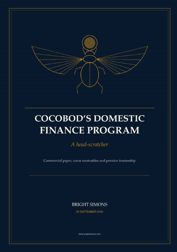 BBSimons's tweet photo. COCOBOD WANTS GH¢16.3 ($1.4) BILLION; PENSION MONEY IS ON THE LINE 

There was a time when international banks used to queue up to give COCOBOD money. Then the company bungled its credit and lost international market access.

Turning necessity into virtue, Ghana's only cocoa trading monopoly is waiving "domestic financing" as a banner to be proud of. It is turning to the domestic capital market for GH¢14 billion in commercial paper and GH¢2.3 billion in bonds (~$1.4 billion in total). Pension funds are a major target.

Before committing workers’ savings, pension trustees should ask some serious questions. And if they don't, the TUC should force them. 

Because, as of now, the whole affair looks too much like a clique gig.

First: Where are COCOBOD’s audited accounts? For 2 financial years, COCOBOD hasn't been able to pass audit.

The prospectus being used to raise money on the Ghana Stock Exchange through the shell company (SPV) Cocobod has set up (Cocoa Capital) only contains the limited review of revenue performed by PwC.  Yet it attributes to PwC a conclusion about the sponsor’s “financial position” that isn't possible for that kind of review (see prospectus PDF pages. 4 & 140).

Where is the issuer’s cash? Cocoa Capital’s audited statement records zero cash and GH¢5 million owed for its shares on 8 September. The prospectus later calls those shares “fully paid for in cash”. (see pages 74 & 174 - 177).

The notes being sold to pension funds and others are described as "unsecured" and "limited recourse". However, the directors’ model assumes they are secured by cocoa receivables. Which is true? How are workers' pension savings being protected? (See pages 70, 98, & 154).

Where is the promised cover? Assigned contracts must equal at least 1.2 times outstanding notes. Using the prospectus’s 650,000 tonnes, US$4,500 price and GH¢11.95 exchange rate, a 40% assignment yields GH¢13.98 billion: below even the GH¢14 billion principal (before interest) at the full outstanding amount. (See pages 28 & 88 to 89).

Which is the right rating? 2-year old Beacon rated the notes, true. But the CP supplement in the prospectus in circulation claims Beacon gave the notes “A1 with a stable outlook” when Beacon’s enclosed letter says it assigned the commercial paper ST1(SO), with no stated outlook (see pages 120 & 126). So, who is to be believed? Let's see a correction by Monday.

Which terms govern the transaction? The Commercial Paper matures after 270 days, but another condition prohibits redemption within 12 months. The supplements close subscriptions on 29 September; the public announcement and GCB flyer says 30 September (see prospectus PDF pages 102, 116, & 120 - 121).

Who receives the refinancing proceeds? COCOBOD says it paid GH¢2.306 billion to DDEP bondholders in 2026. The programme still proposes GH¢2.3 billion for legacy refinancing. (see page 153).

Which trustees intend to buy, and on whose independent analysis? Ghana’s SEC has itself warned about credit, liquidity and concentration risks in commercial paper. It is even unclear if the SEC has waived the net worth and audited accounts requirements and if so, on what basis. 

Workers deserve answers before their retirement savings are sunk into fresh debt for Cocobod. Surely, we haven't forgotten so soon the defaults on cocoa bills in 2023? 

(See linked post in the thread for the full note.)