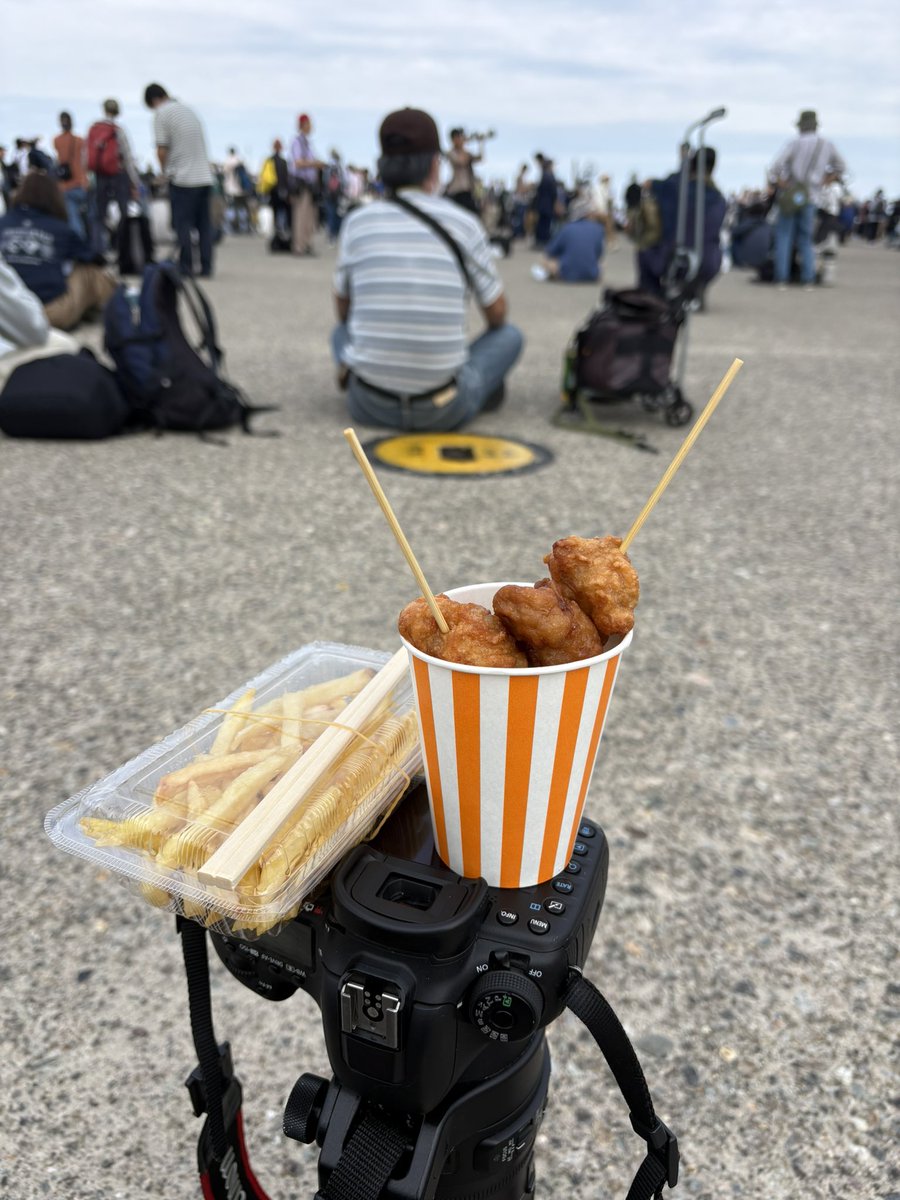 f4j_phantom's tweet photo. 朝から揚げ物食べて航空祭来たなぁって実感してる https://t.co/zqleZmOt0R