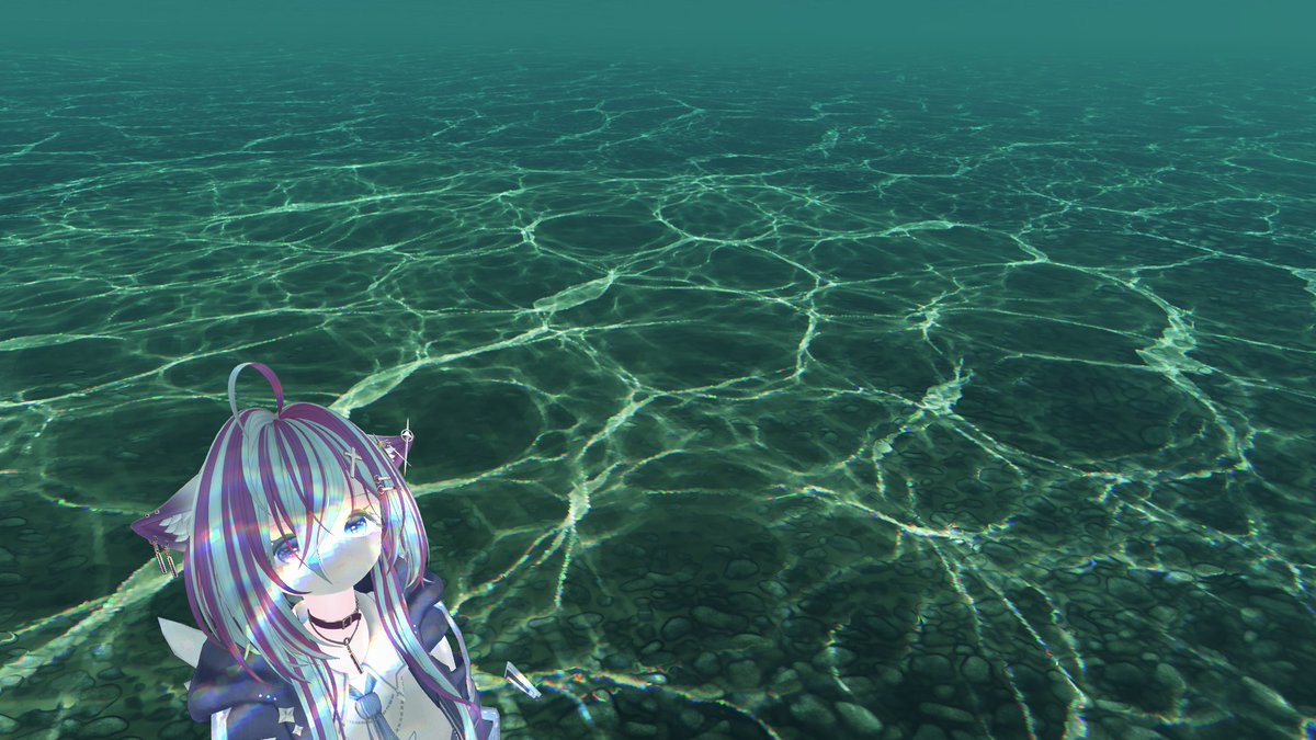 ___RK216's tweet photo. おーはろん🦈
お砂糖さんと通話してるけど
隣にいないから寂しくなってる

川みたいなワールド綺麗だった
水中とってもよき

#VRChat #rurune3D https://t.co/GyP7bdtYYd