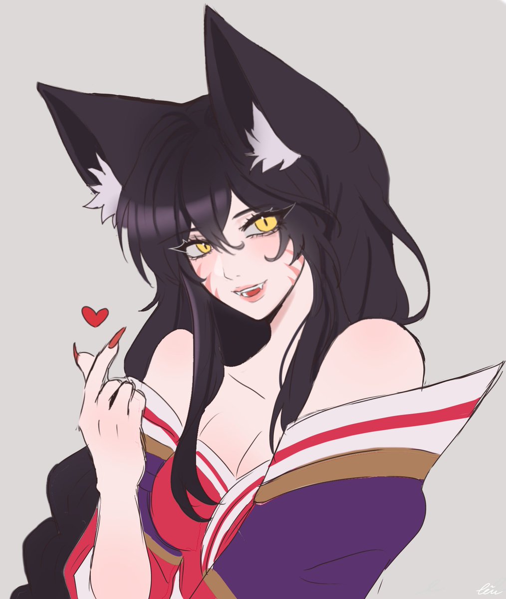 Piuulol's tweet photo. Big ears, cute foxy ❤️ #Ahri https://t.co/TIfTPP6Fhx
